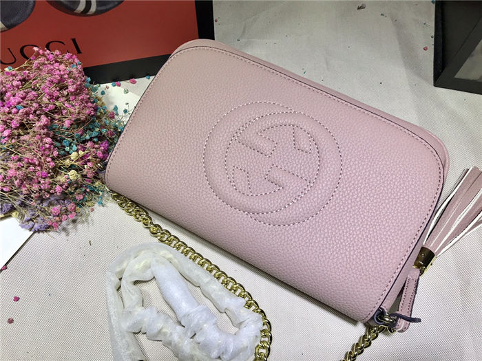 Gucci Soho Crossbody Camera Bag Pink Mid