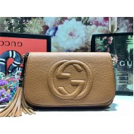 Gucci Soho Crossbody Camera Bag Camel Mid