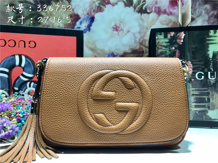 Gucci Soho Crossbody Camera Bag Camel Mid