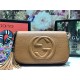 Gucci Soho Crossbody Camera Bag Camel Mid