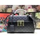 Gucci Padlock GG Supreme top handle bag Black Mid