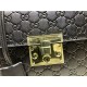 Gucci Padlock GG Supreme top handle bag Black Mid