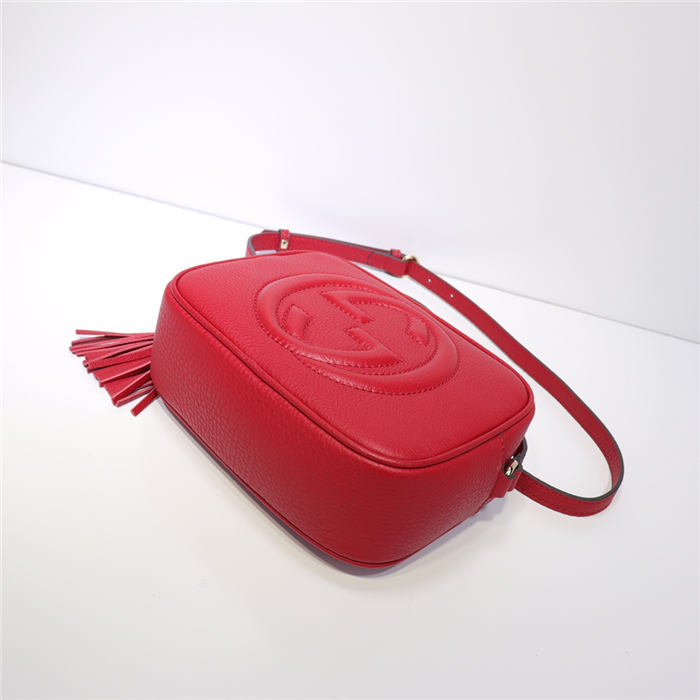 Gucci Soho Small Leather Disco Shoulder Bag 308364 Red High