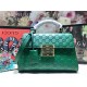 Gucci Padlock GG Supreme top handle bag Green Mid