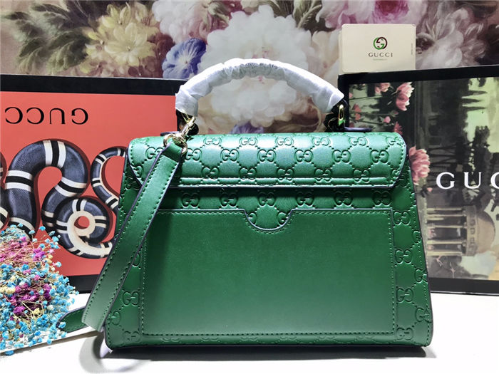 Gucci Padlock GG Supreme top handle bag Green Mid