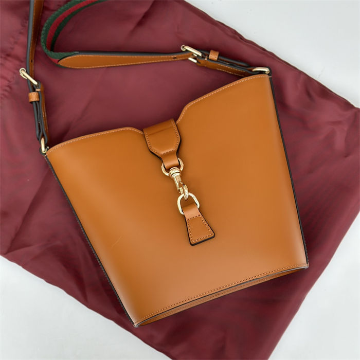 Gucci MINI BUCKET SHOULDER BAG Leather 782908 Brown-Light High