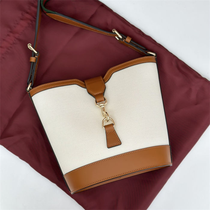 Gucci MINI BUCKET SHOULDER BAG Canvas 782908 Natural High