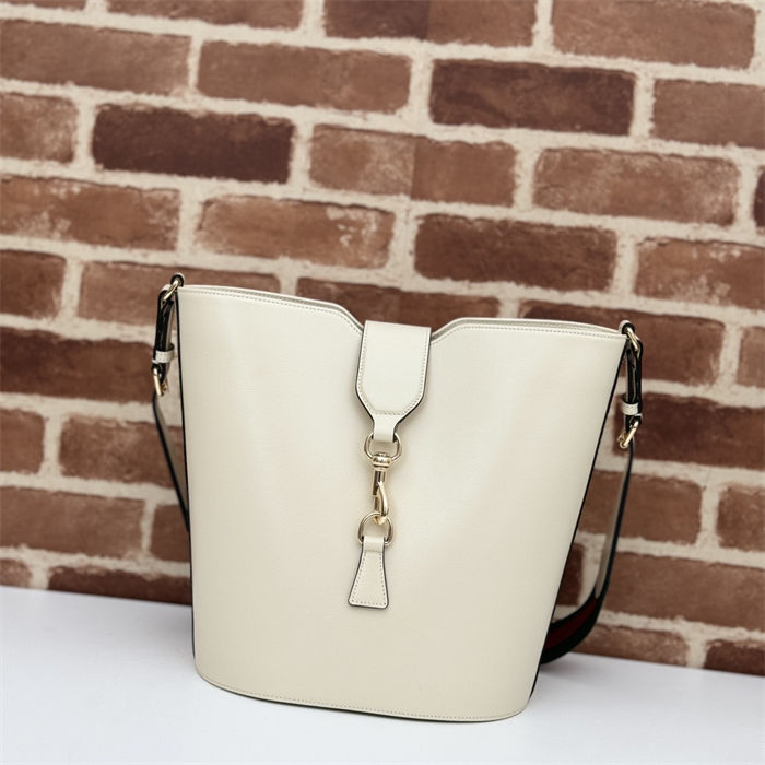 Gucci MEDIUM BUCKET SHOULDER BAG Leather 782904 Ivory High