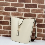 Gucci MEDIUM BUCKET SHOULDER BAG Leather 782904 Ivory High