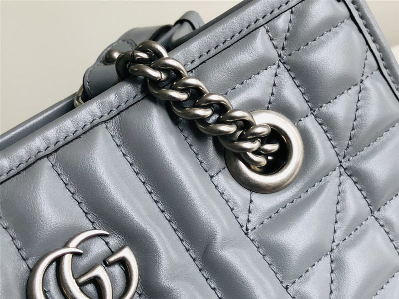 Gucci GG Marmont Small Tote Leather Grey High