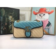 GG Marmont Small Shoulder Bag Butter/Blue Mid