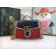 GG Marmont Mini Top Handle Bag Blue/Red Mid