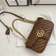 GG Marmont Small Shoulder Bag Brown Mid