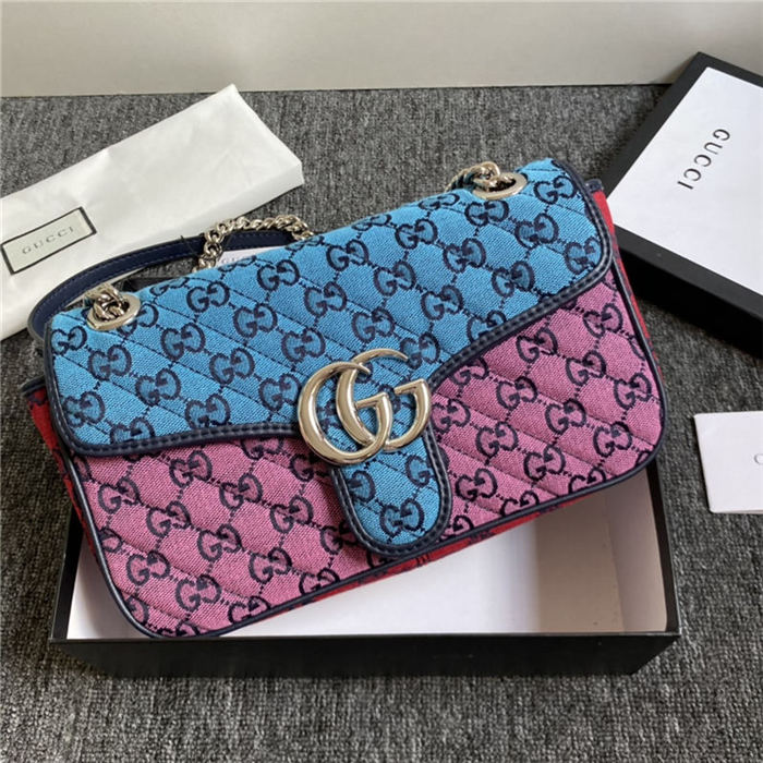 GG Marmont Multicolor Small Shoulder Bag Mid