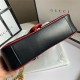 GG Marmont Small Shoulder Bag Black/Red Mid