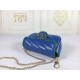 GG Marmont Super Mini Bag 476433 Blue Mid