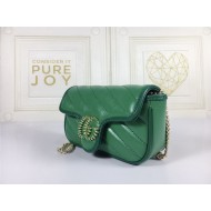 GG Marmont Super Mini Bag 476433 Green Mid