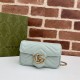 GG MARMONT MATELASSÉ SUPER MINI BAG 476433 Pale Green High