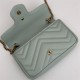 GG MARMONT MATELASSÉ SUPER MINI BAG 476433 Pale Green High