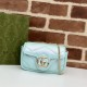 GG MARMONT MATELASSÉ SUPER MINI BAG 476433-Fresh Blue High