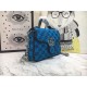 GG Marmont Multicolor Mini Top Handle Bag Blue Mid