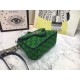 GG Marmont Multicolor Mini Top Handle Bag Green Mid