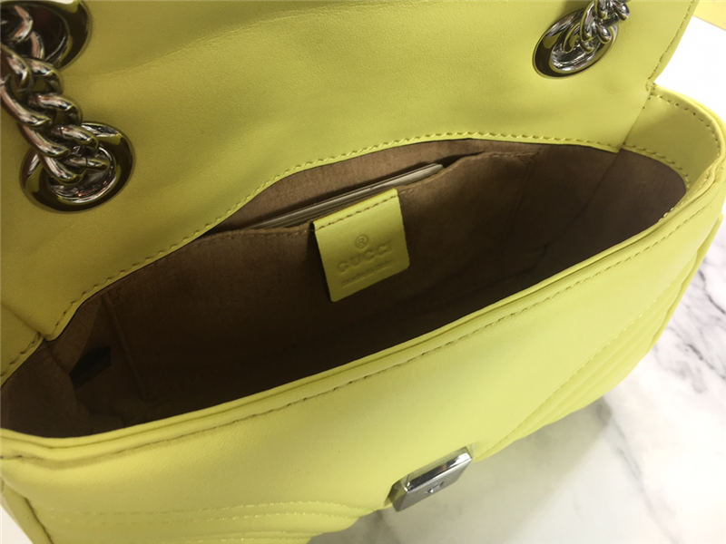 GG Marmont Mini Shoulder Bag Yellow Mid