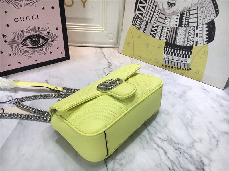 GG Marmont Mini Shoulder Bag Yellow Mid