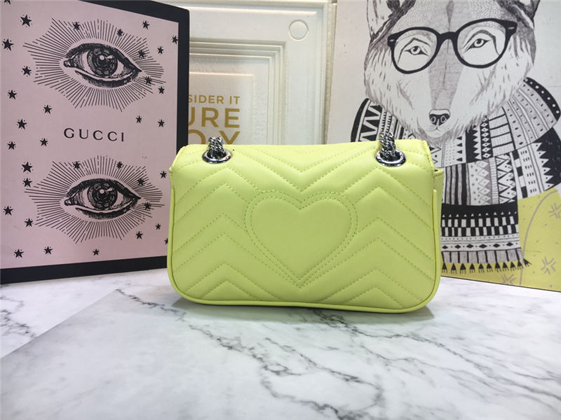 GG Marmont Mini Shoulder Bag Yellow Mid