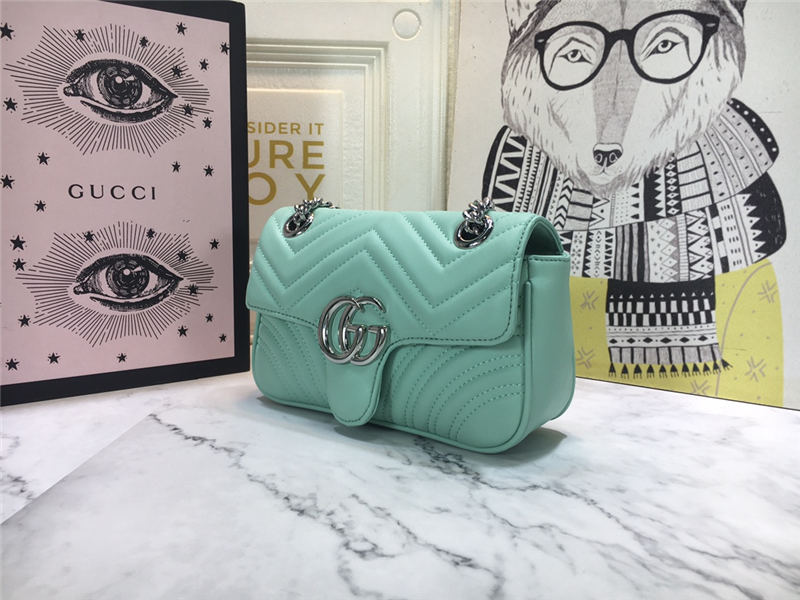 GG Marmont Mini Shoulder Bag Lt-Green Mid