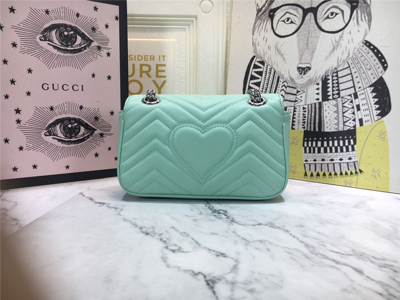 GG Marmont Mini Shoulder Bag Lt-Green Mid