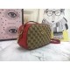 GG Marmont Small Shoulder Original GG canvas Bag Red Mid