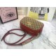 GG Marmont Small Shoulder Original GG canvas Bag Red Mid