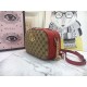 GG Marmont Small Shoulder Original GG canvas Bag Red Mid