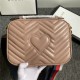 GG Marmont Small Shoulder Bag With Sylvie Strap 498100 Nude Mid