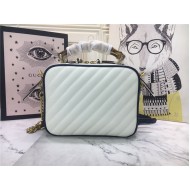 GG Marmont Small Shoulder Bag with Bamboo White Mid