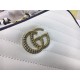 GG Marmont Small Shoulder Bag with Bamboo White Mid