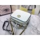 GG Marmont Small Shoulder Bag with Bamboo White Mid