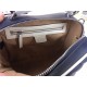 GG Marmont Small Shoulder Bag with Bamboo Navy Mid