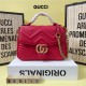 GG Marmont Small Top Handle bag 498110 Red Mid