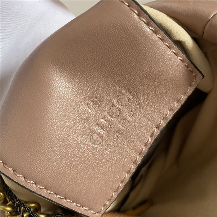 GG Marmont Mini Bucket Bag Nude Mid