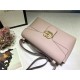 GG Marmont Medium Shoulder Bag Calfskin Pink Mid