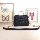 GG Marmont Mini Top Handle Bag Black Mid