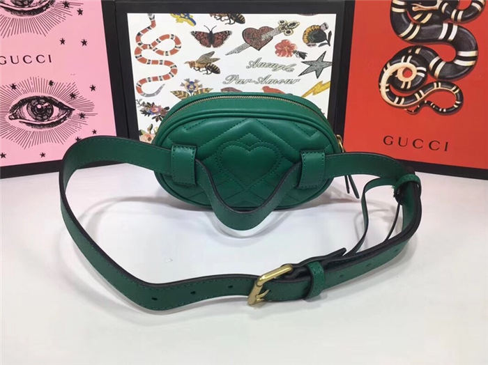 GG Marmont Belt Bag 476434 Green Mid