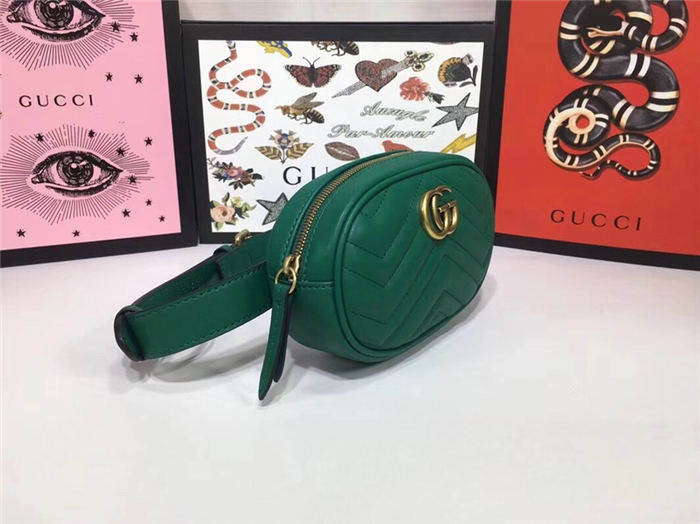 GG Marmont Belt Bag 476434 Green Mid