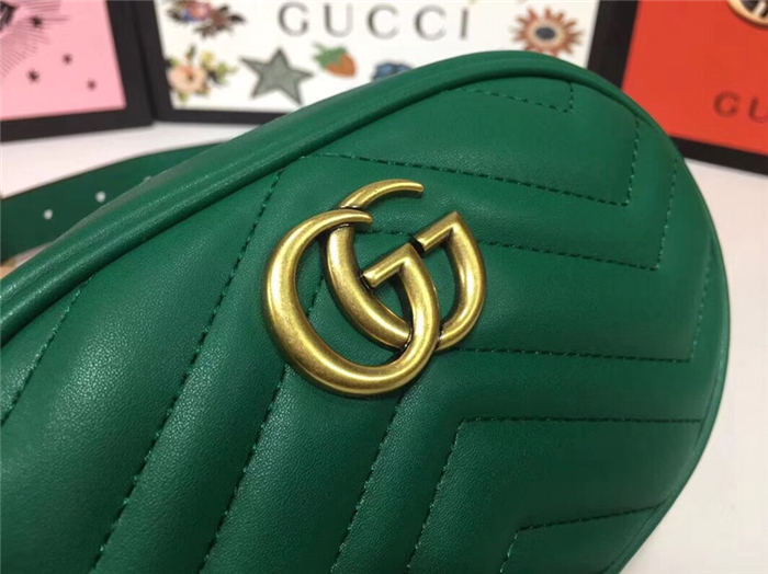 GG Marmont Belt Bag 476434 Green Mid