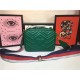 GG Marmont Small Shoulder Bag With Sylvie Strap 498100 Green Mid