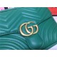 GG Marmont Small Shoulder Bag With Sylvie Strap 498100 Green Mid