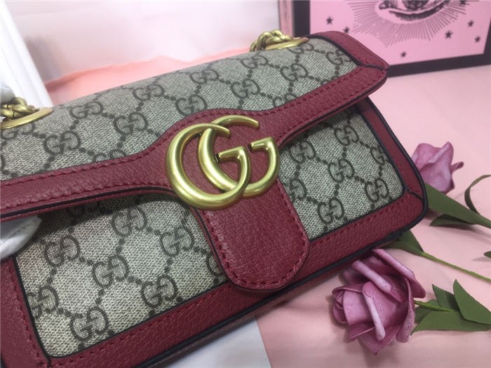 GG Marmont Mini Original GG canvas Bag Wine Mid