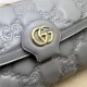 GG Matelassé leather small bag 724529 Grey High